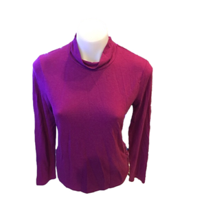Dolcezza Purple Turtle Neck Long sleeve Top